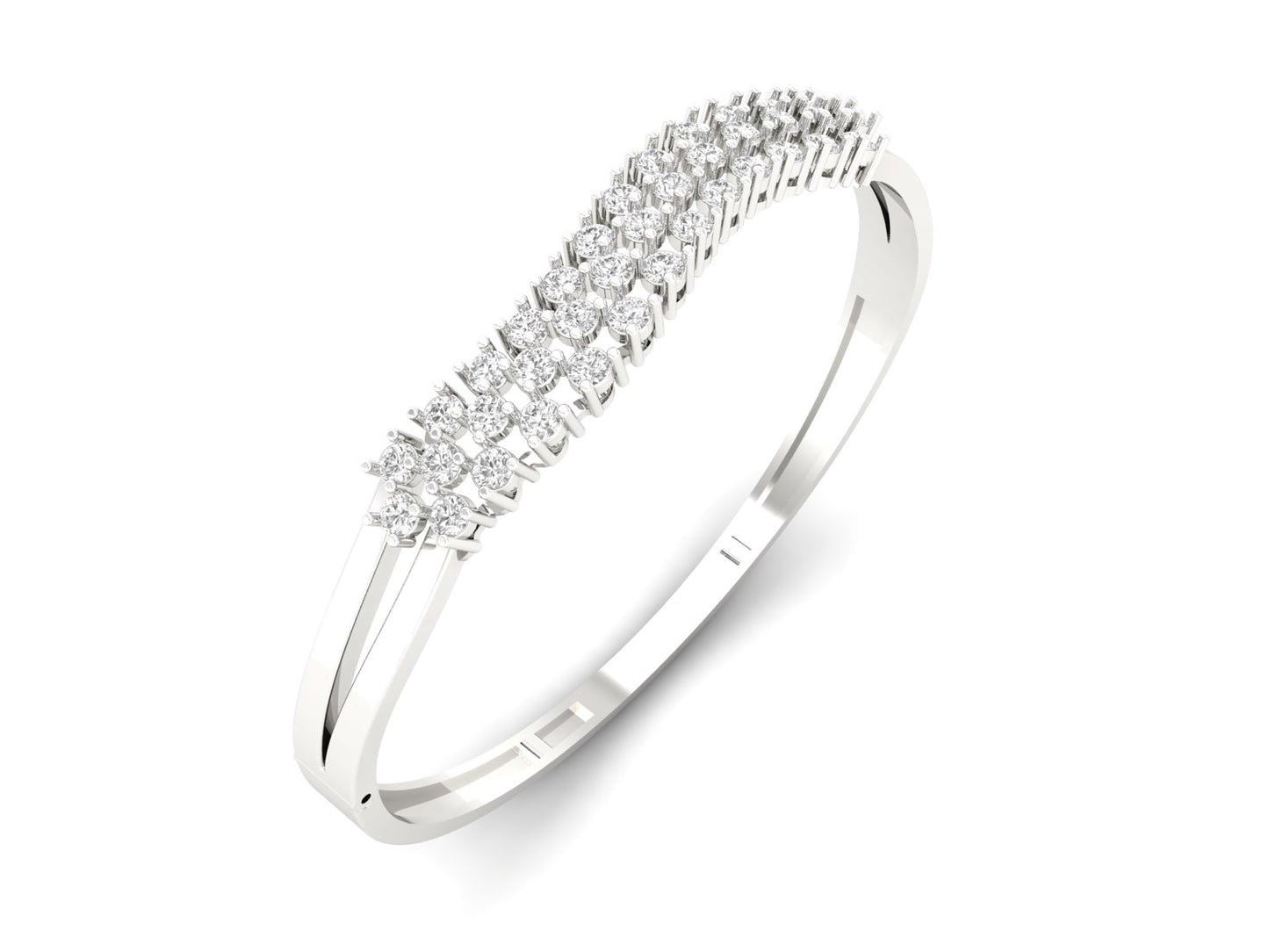 Triple Row Diamond Bracelet