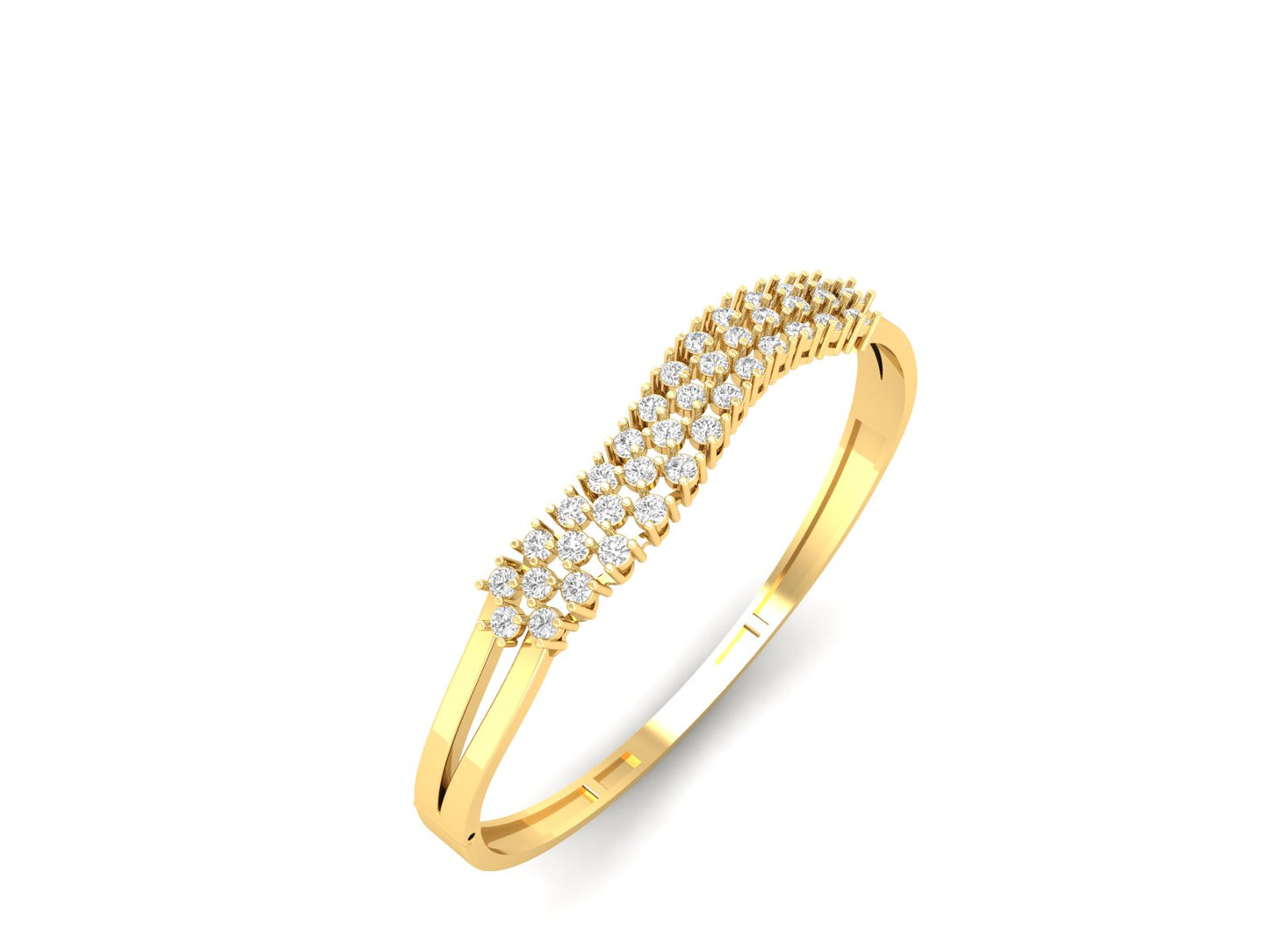 Triple Row Diamond Bracelet