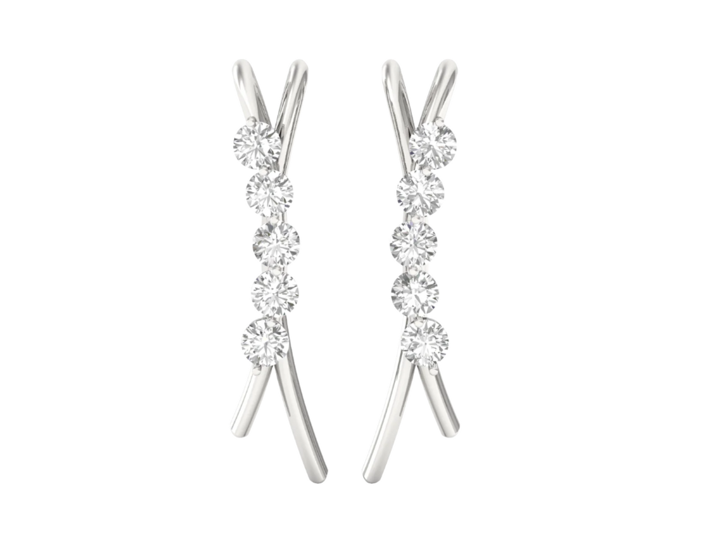Glistening Diamond Drops Earrings