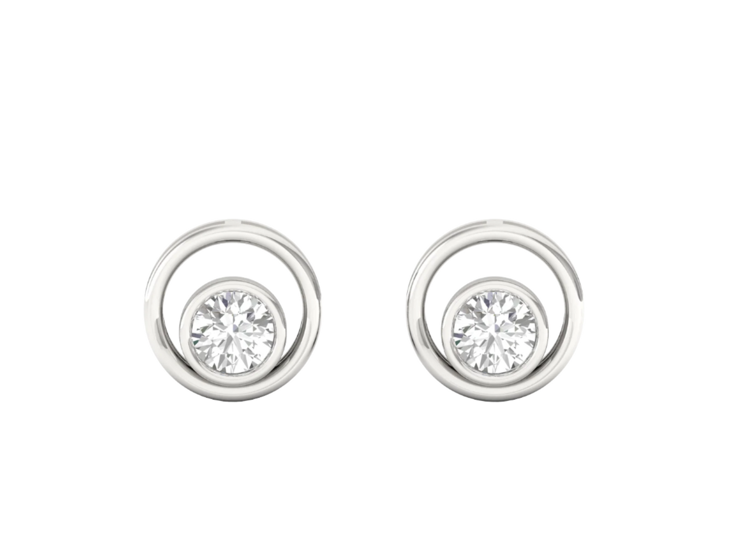 Orbital Diamond Stud Earrings