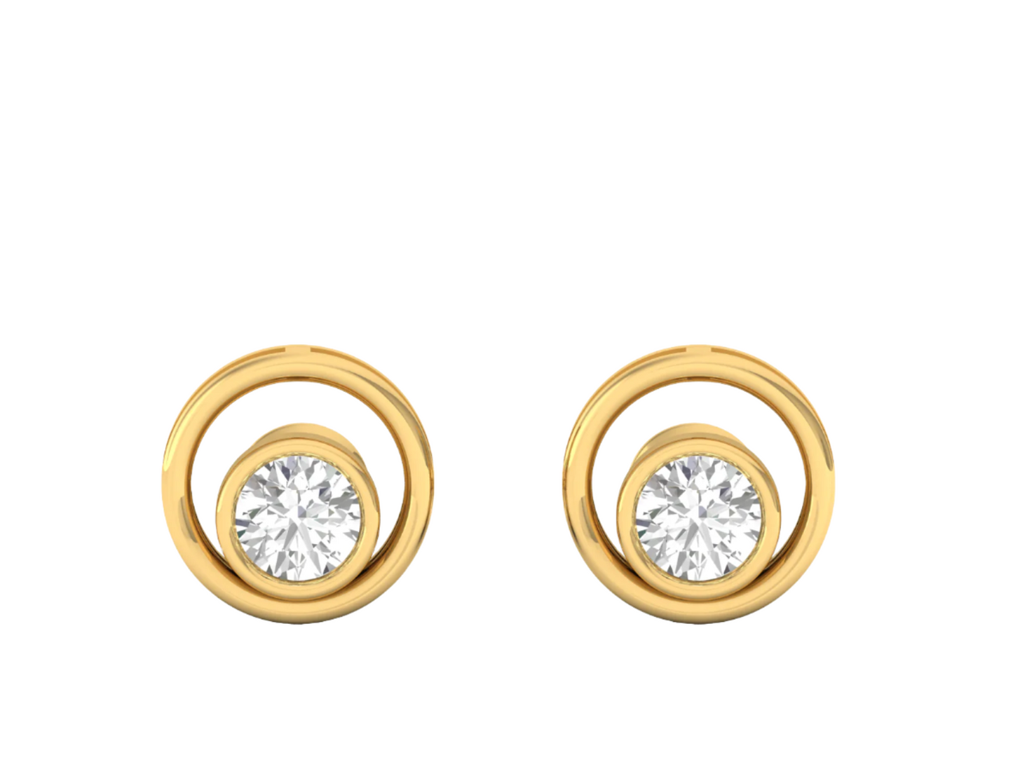 Orbital Diamond Stud Earrings