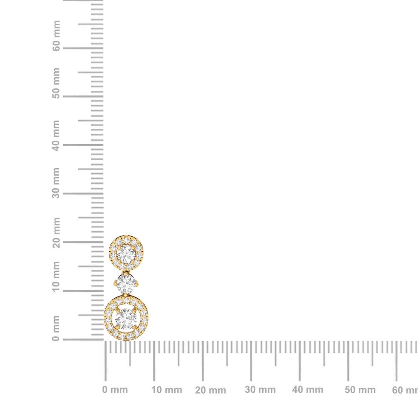 Elegant Gold and Diamond Drop Earrings