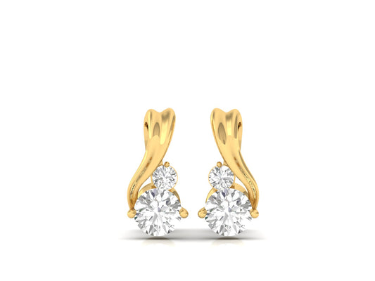 Swirl Diamond Drop Earrings