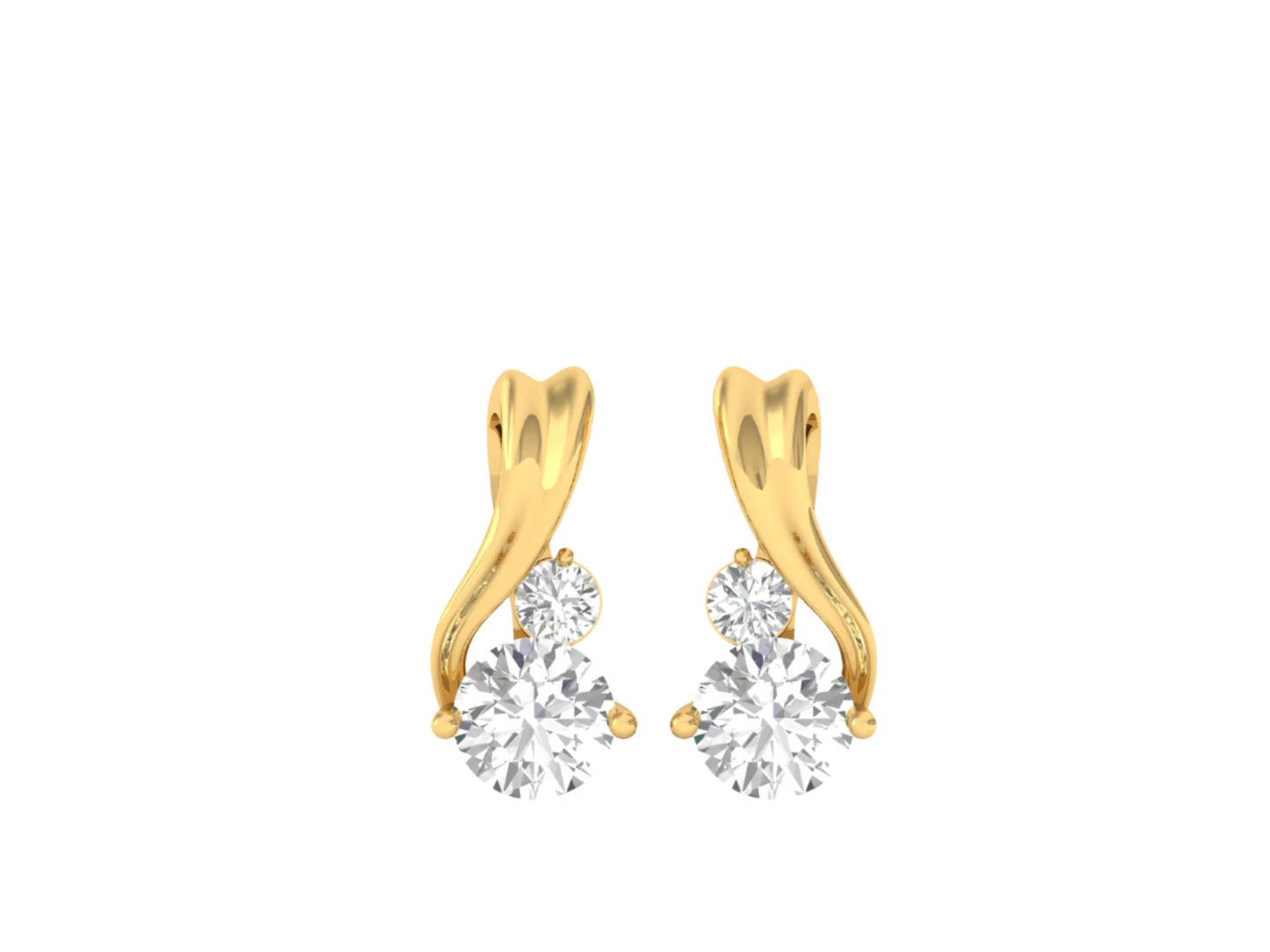 Swirl Diamond Drop Earrings