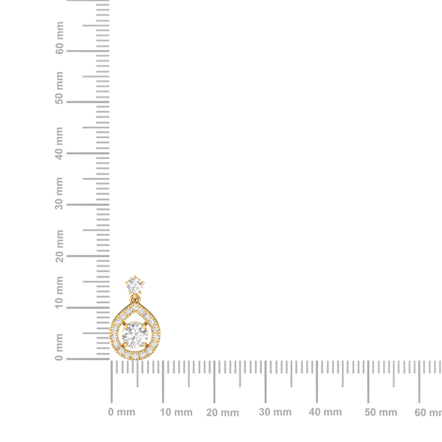 Teardrop Halo Diamond Earrings
