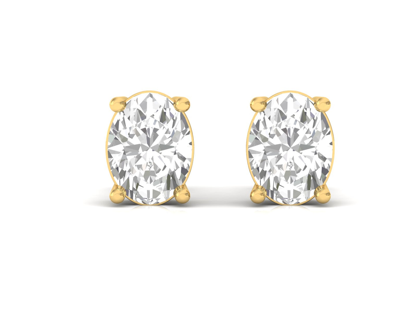 1.0 Carat Oval Solitaire Earrings