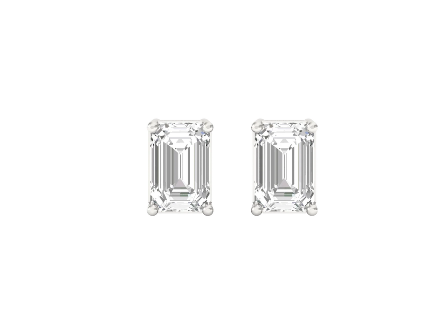 0.50 Carat Emerald Solitaire Earrings