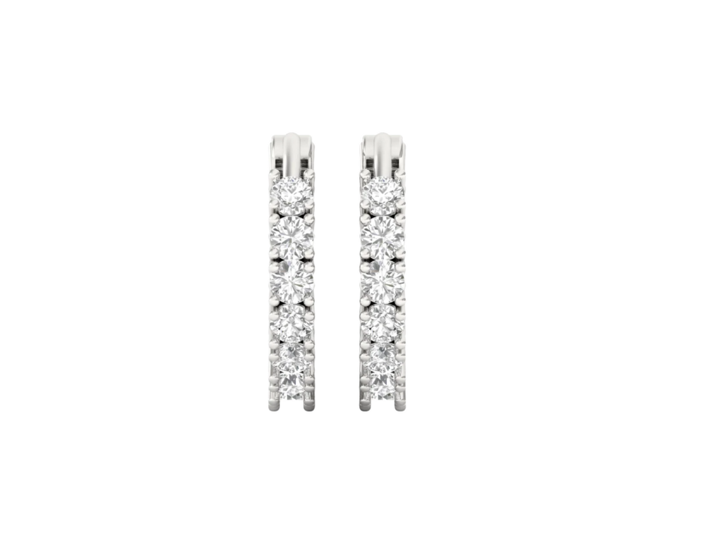 Elegant Gold Hoop Earrings with Sparkling Diamonds