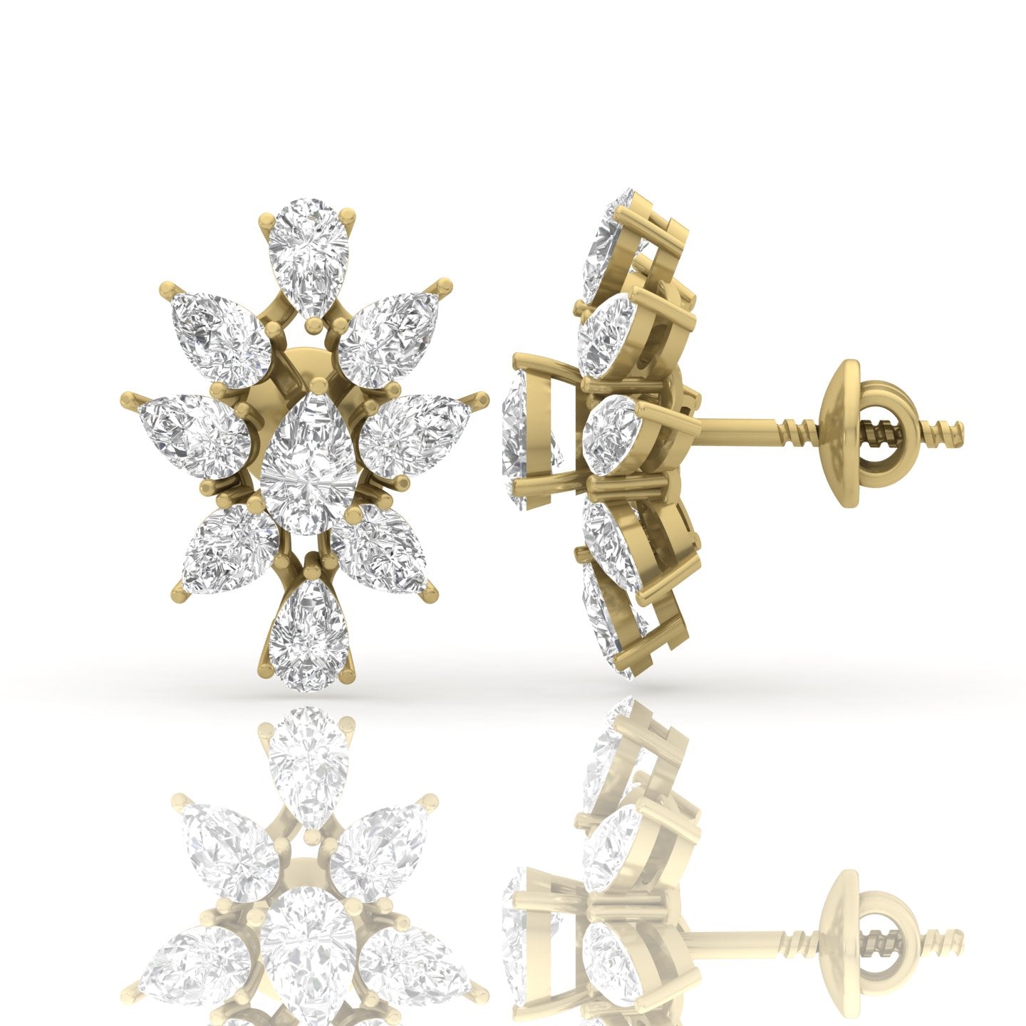 Elegant Diamond Starburst Earrings