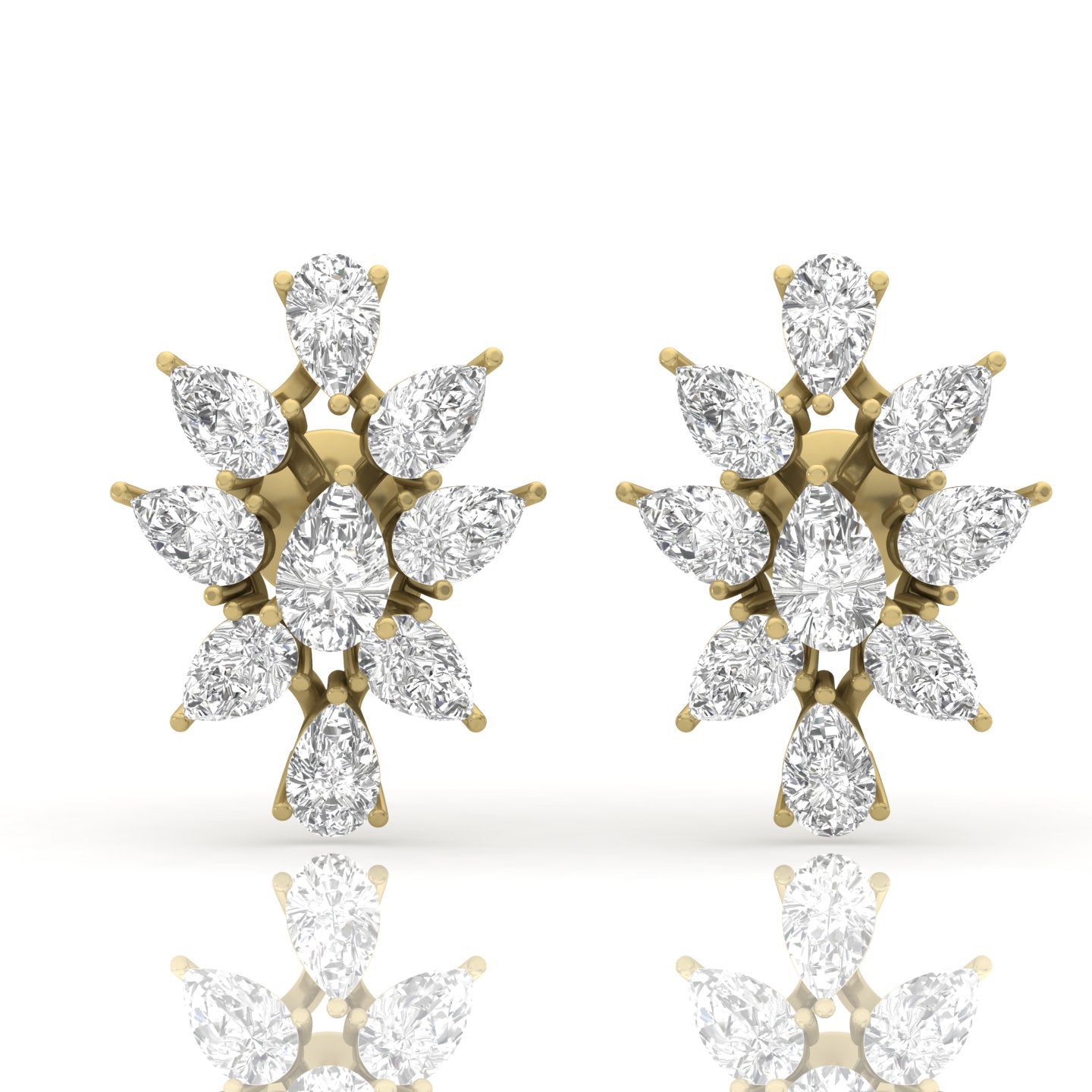 Elegant Diamond Starburst Earrings