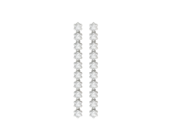 Linear Diamond Dangle Earrings