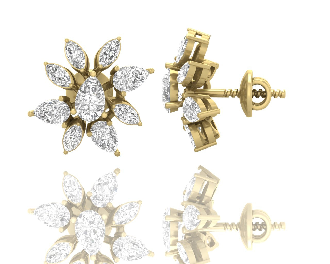 Sparkle Bloom Diamond Earrings