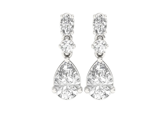 Cascading Diamond Drop Earrings