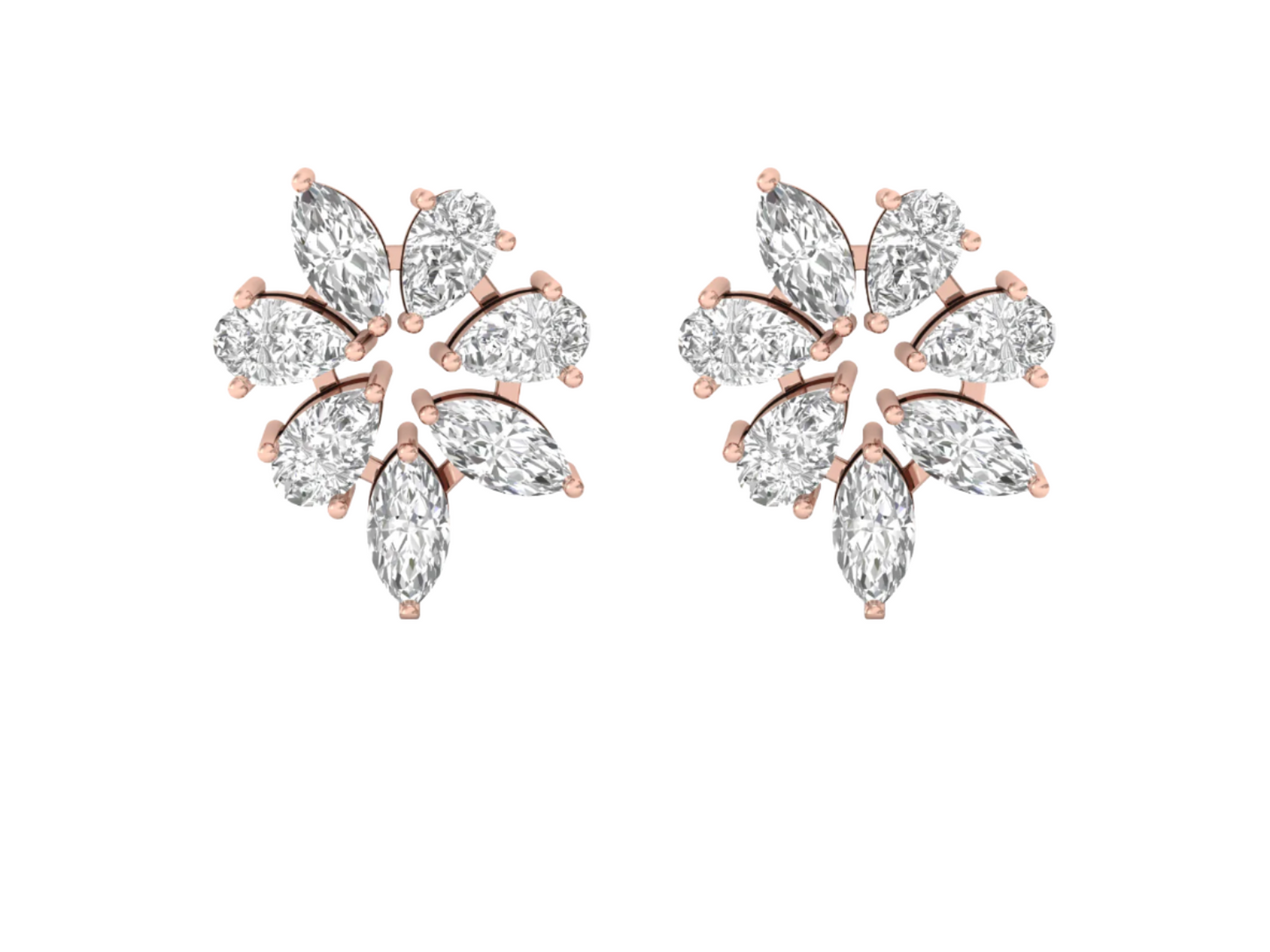 Marquise Bloom Diamond Earrings