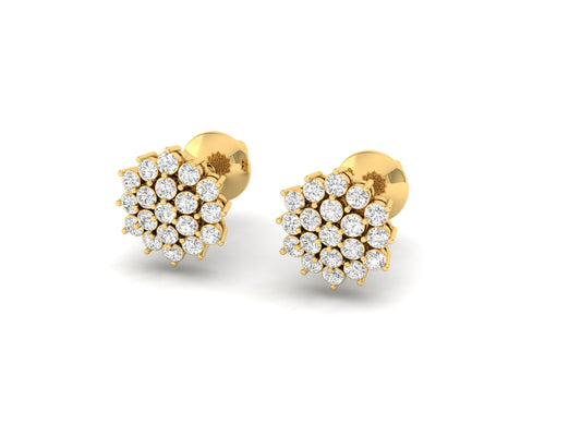 Stunning Diamond Illusion Stud Earrings