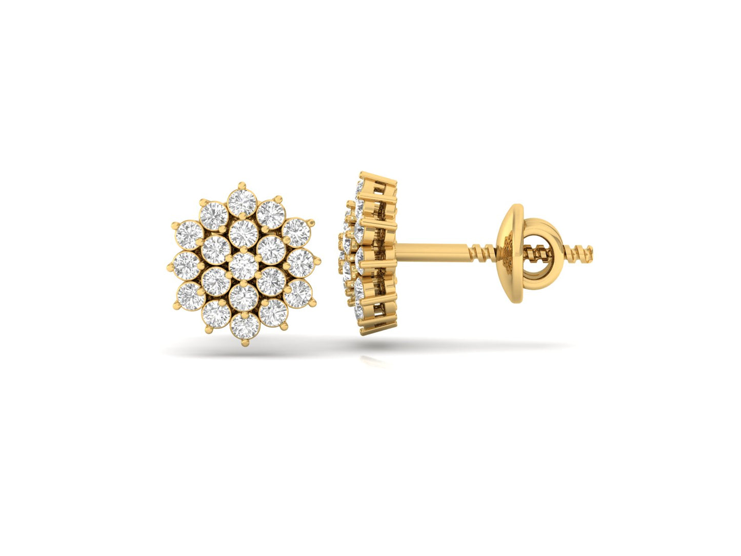Stunning Diamond Illusion Stud Earrings