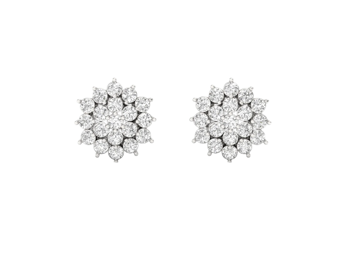 Stunning Diamond Illusion Stud Earrings