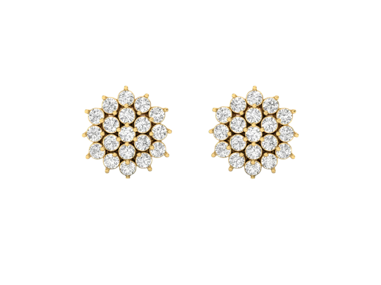 Stunning Diamond Illusion Stud Earrings