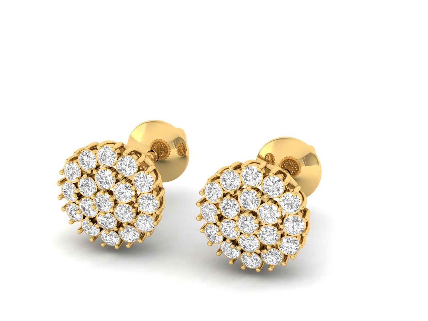 Sparkling Diamond Cluster Studs