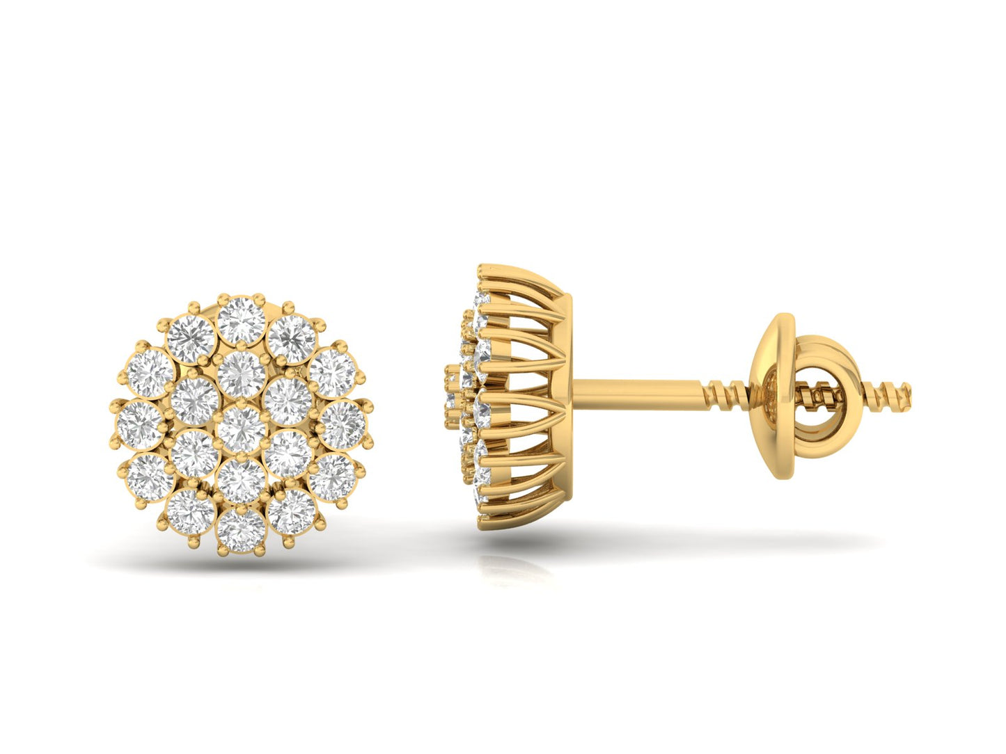 Sparkling Diamond Cluster Studs