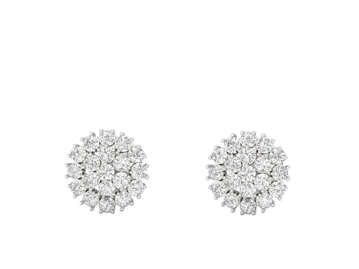 Sparkling Diamond Cluster Studs