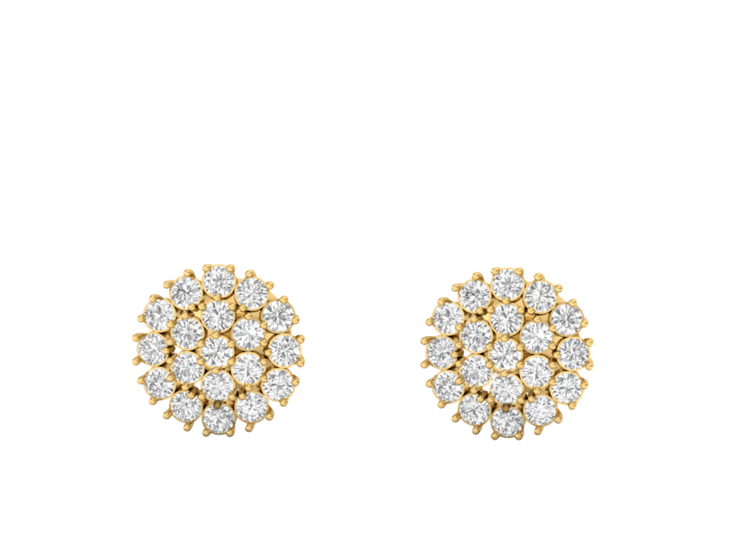 Sparkling Diamond Cluster Studs