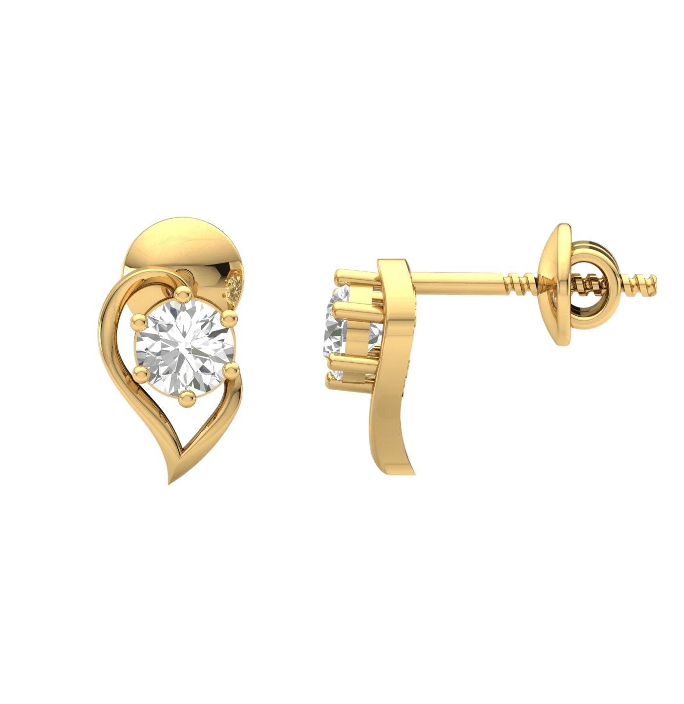 Everlasting Love Diamond Heart Earrings