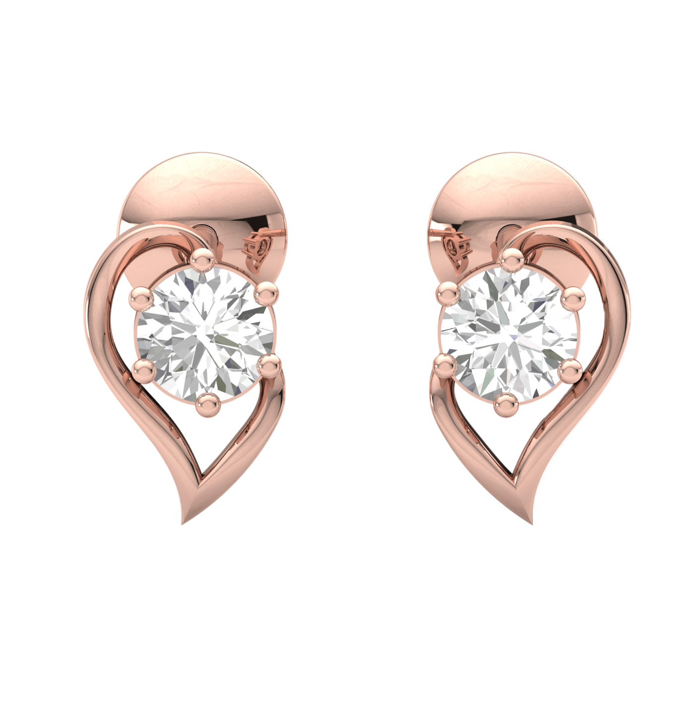 Everlasting Love Diamond Heart Earrings