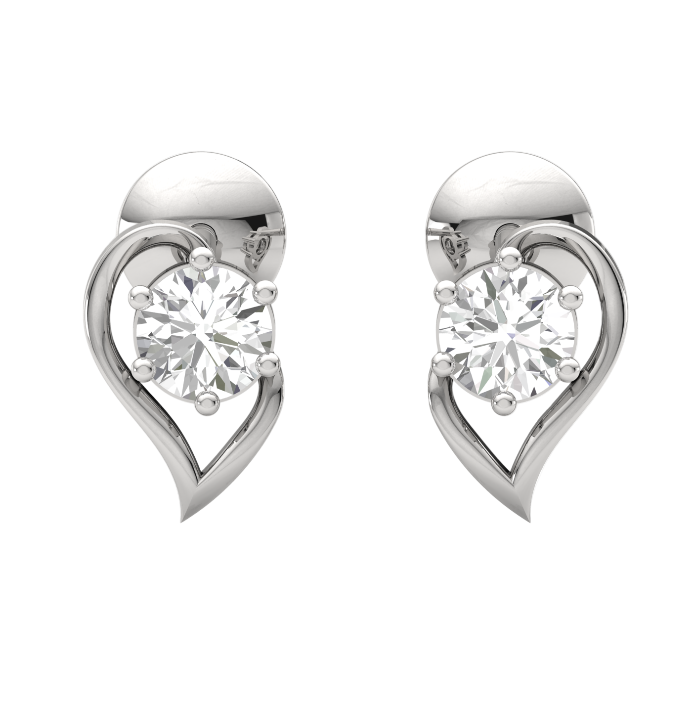 Everlasting Love Diamond Heart Earrings