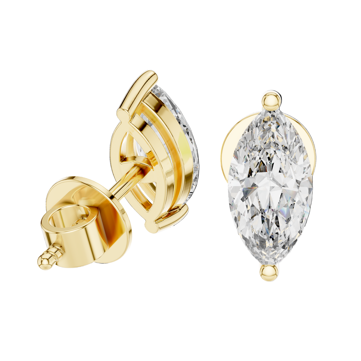 0.75 Carat Marquise Solitaire Earrings