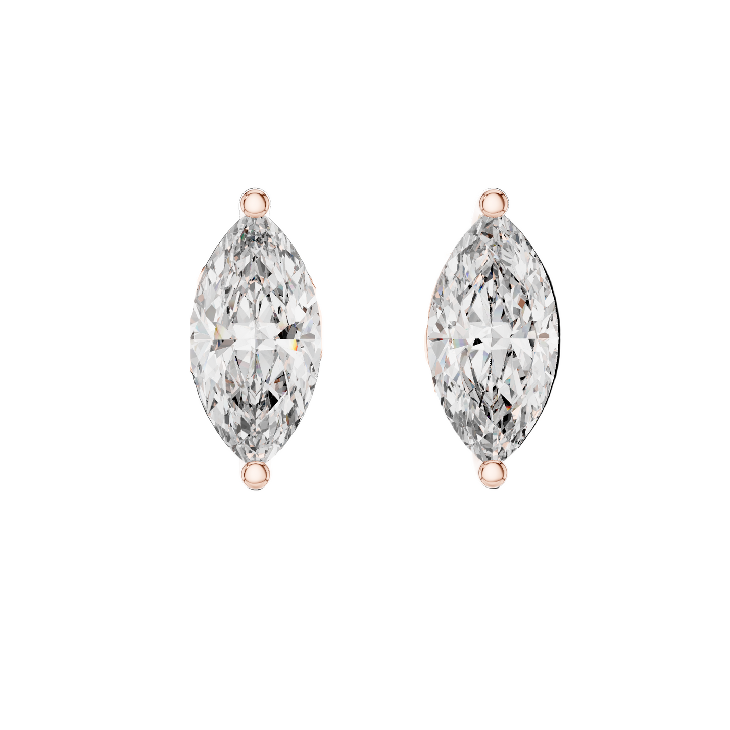 0.75 Carat Marquise Solitaire Earrings