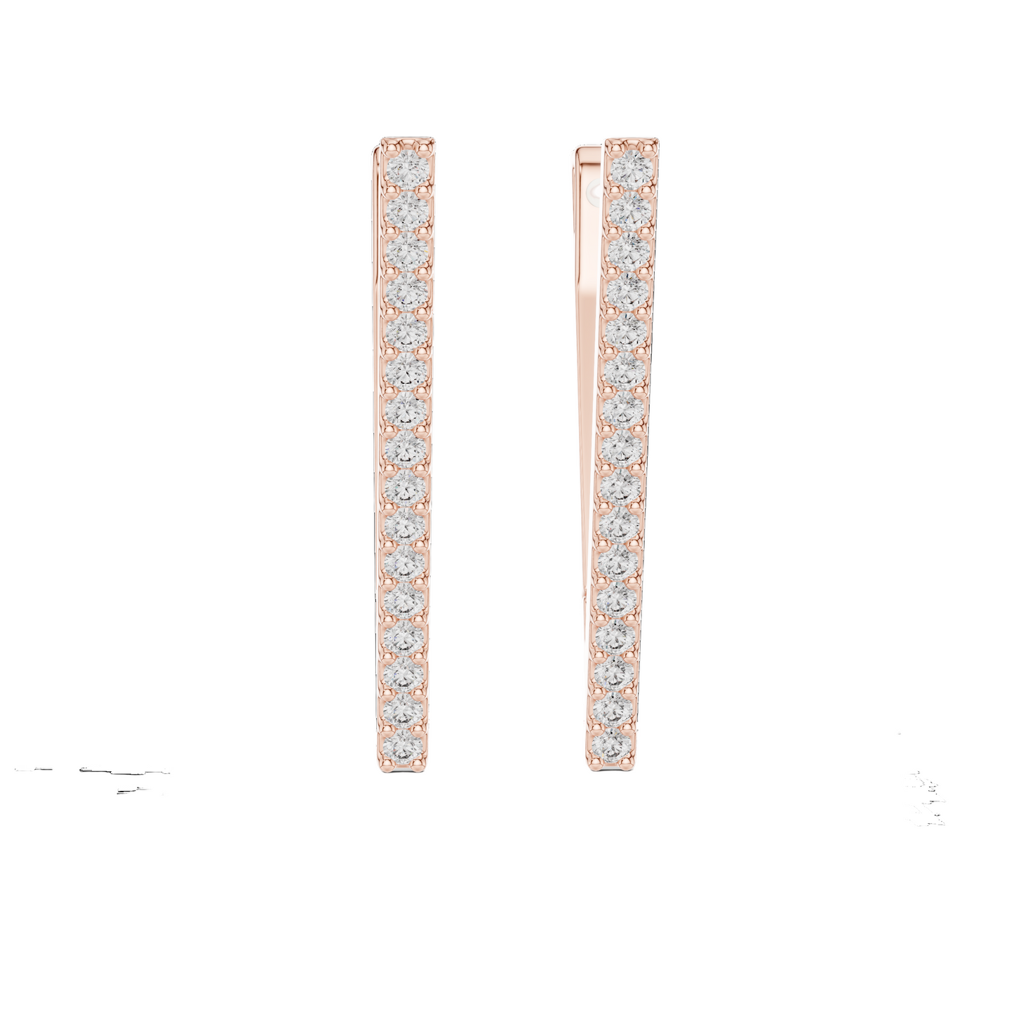 Geometric Triangle Diamond Earrings