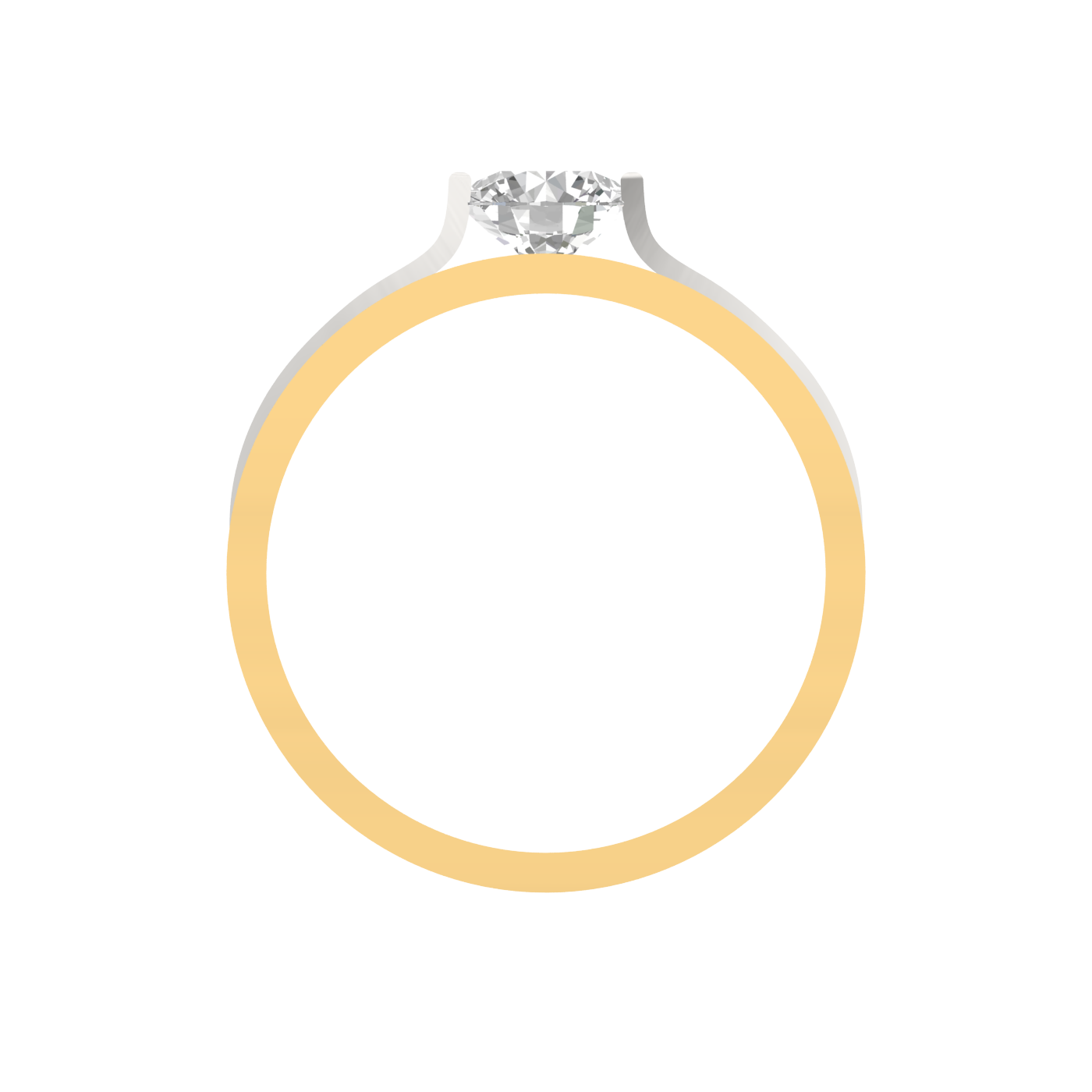 1.0 Carat Two-Tone Men's Diamond Ring