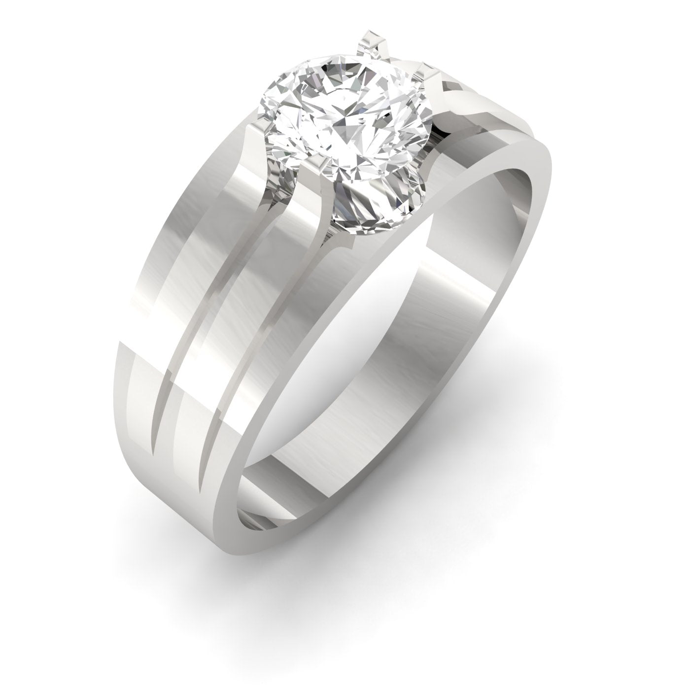 1.0 Carat Two-Tone Men's Diamond Ring
