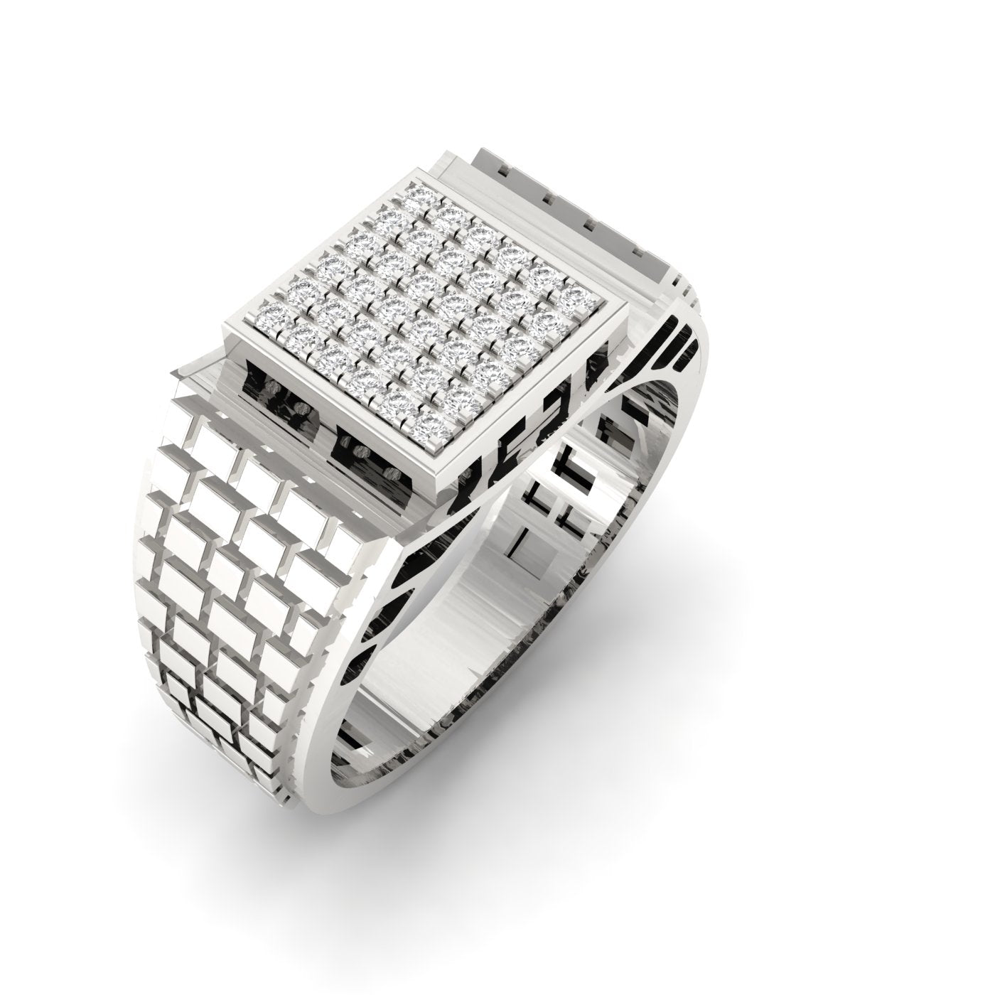 Men's Square Multi Diamond Ring