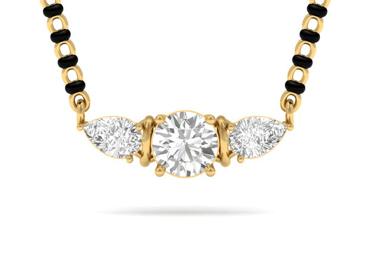 Elegant Three Diamond Mangalsutra