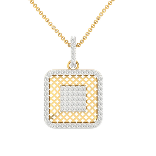 Square Diamond Pendant (without Chain)