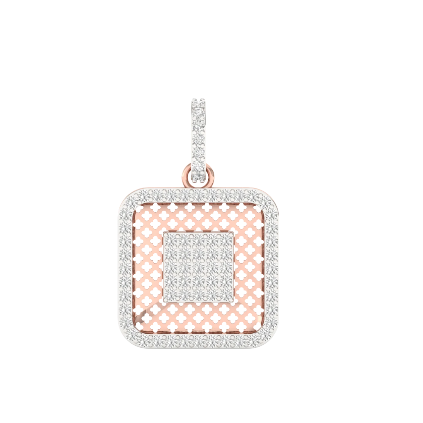 Square Diamond Pendant (without Chain)