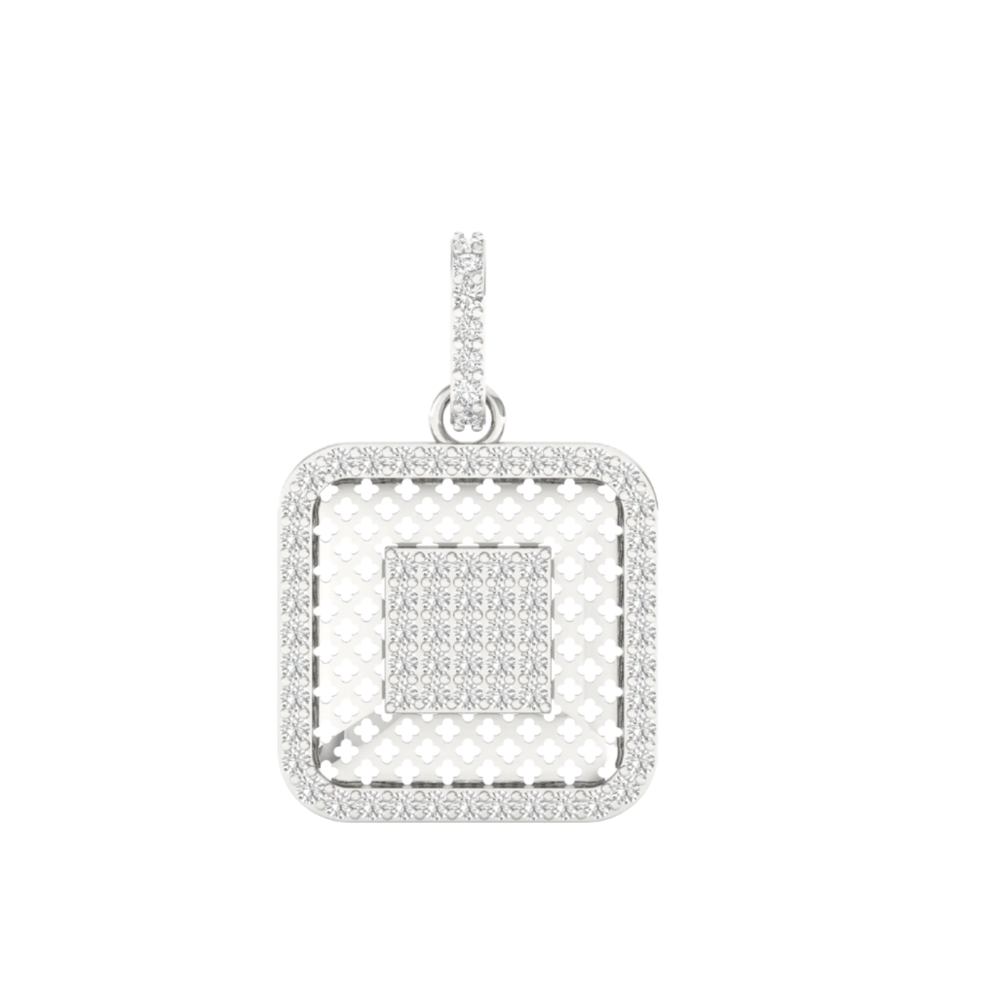 Square Diamond Pendant (without Chain)