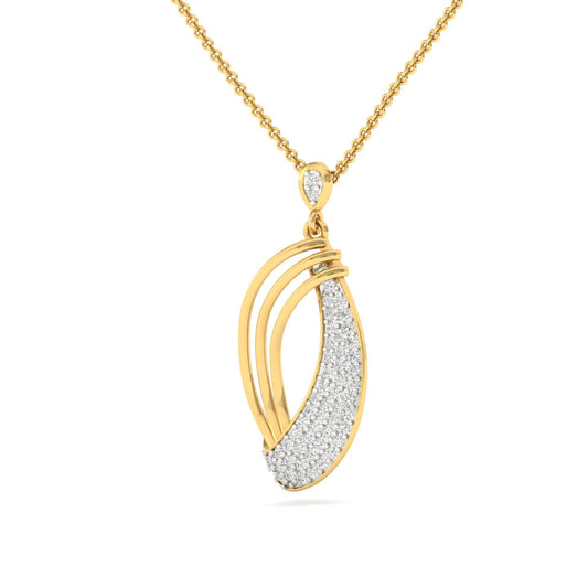Elegant Teardrop Diamond Pendant (Without Chain)