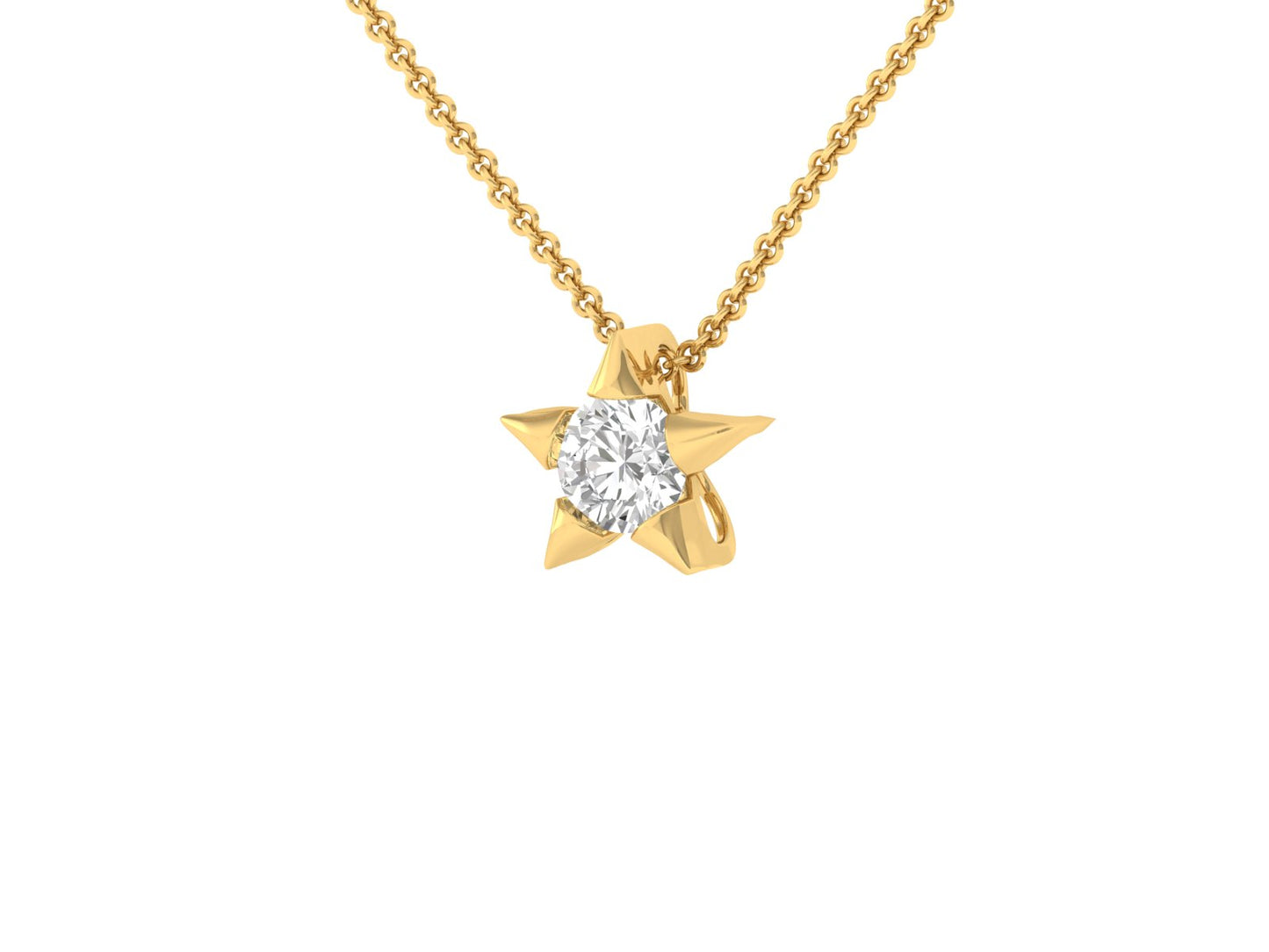 1.0 Carat Round Star Pendant (without Chain)