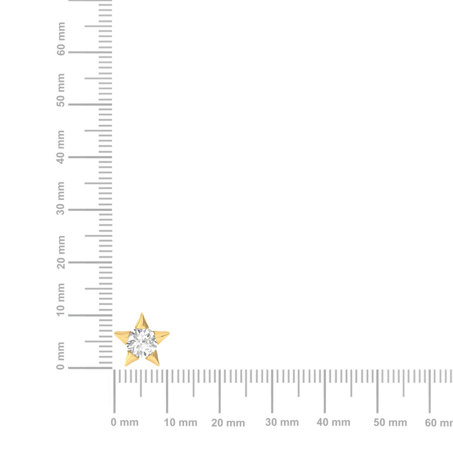 1.0 Carat Round Star Pendant (without Chain)