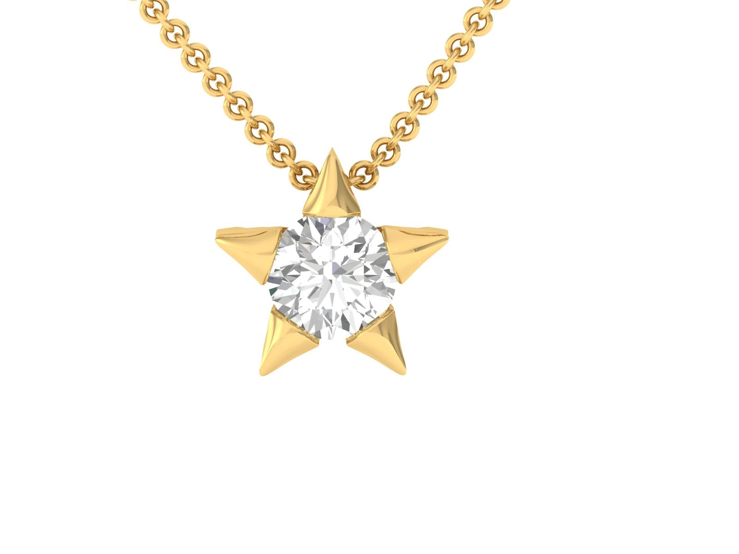 1.0 Carat Round Star Pendant (without Chain)