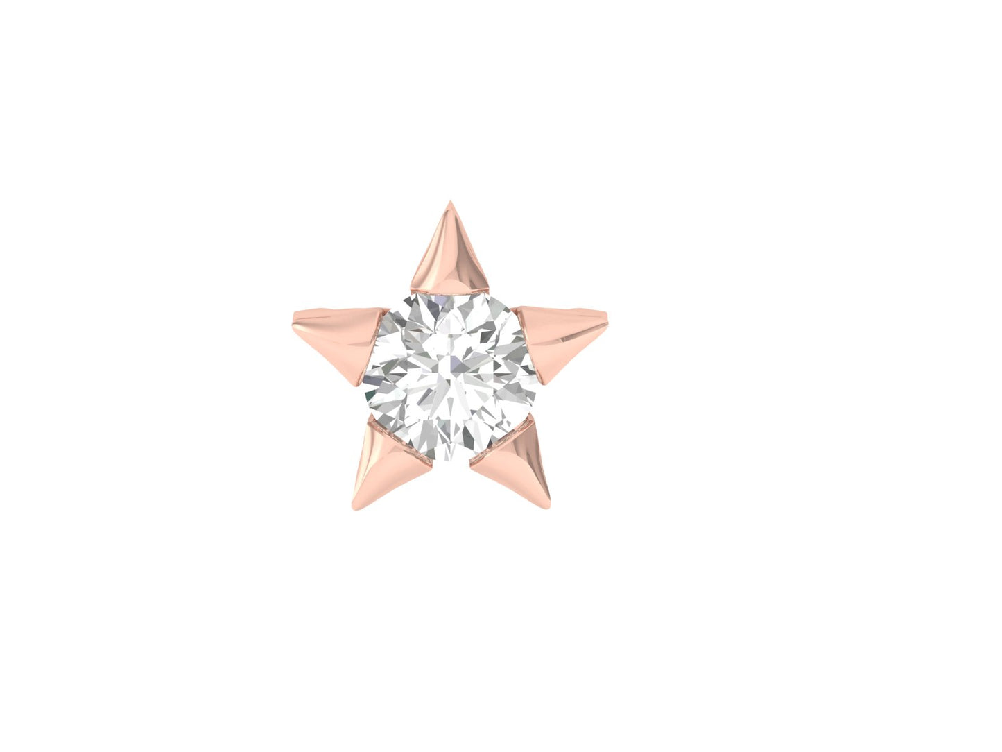 1.0 Carat Round Star Pendant (without Chain)