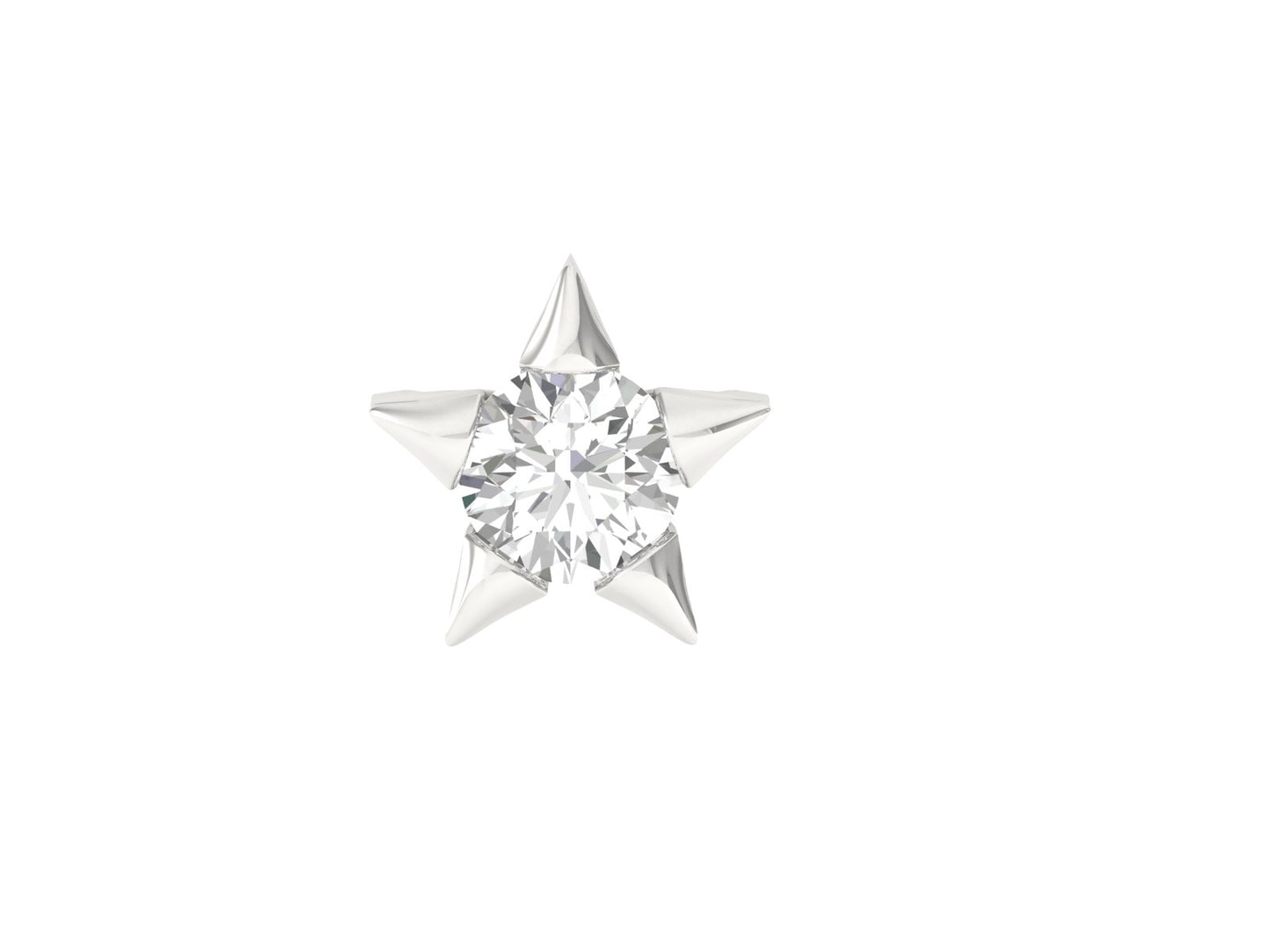 1.0 Carat Round Star Pendant (without Chain)