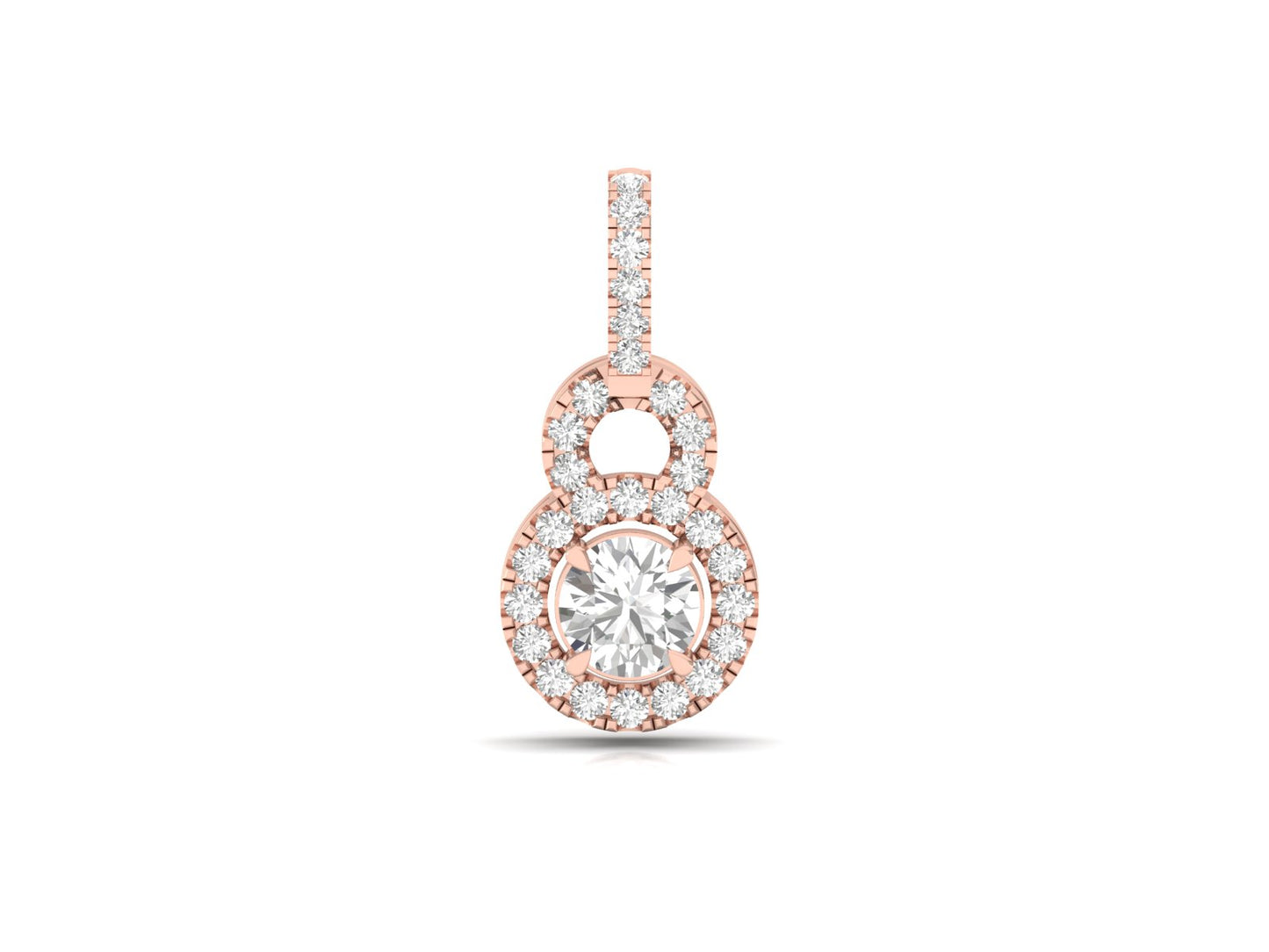 Timeless Diamond Halo Pendant (without Chain)