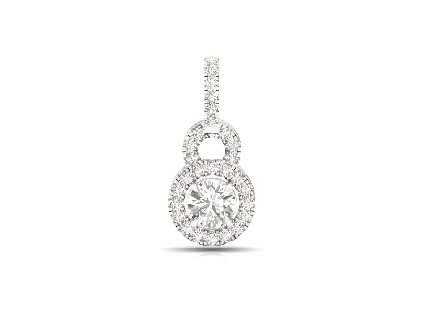 Timeless Diamond Halo Pendant (without Chain)