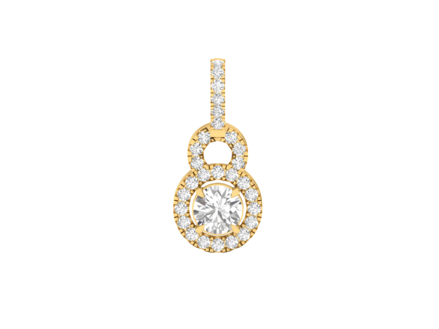 Timeless Diamond Halo Pendant (without Chain)