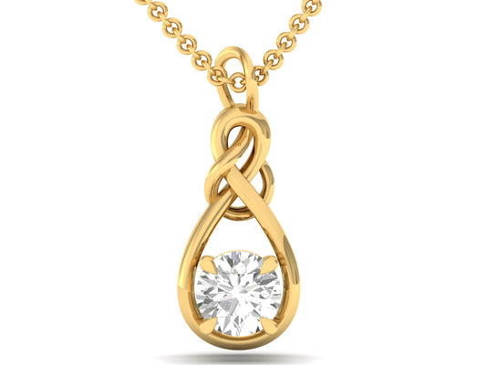 2.0 Solitaire Diamond Infinity Pendant (without Chain)