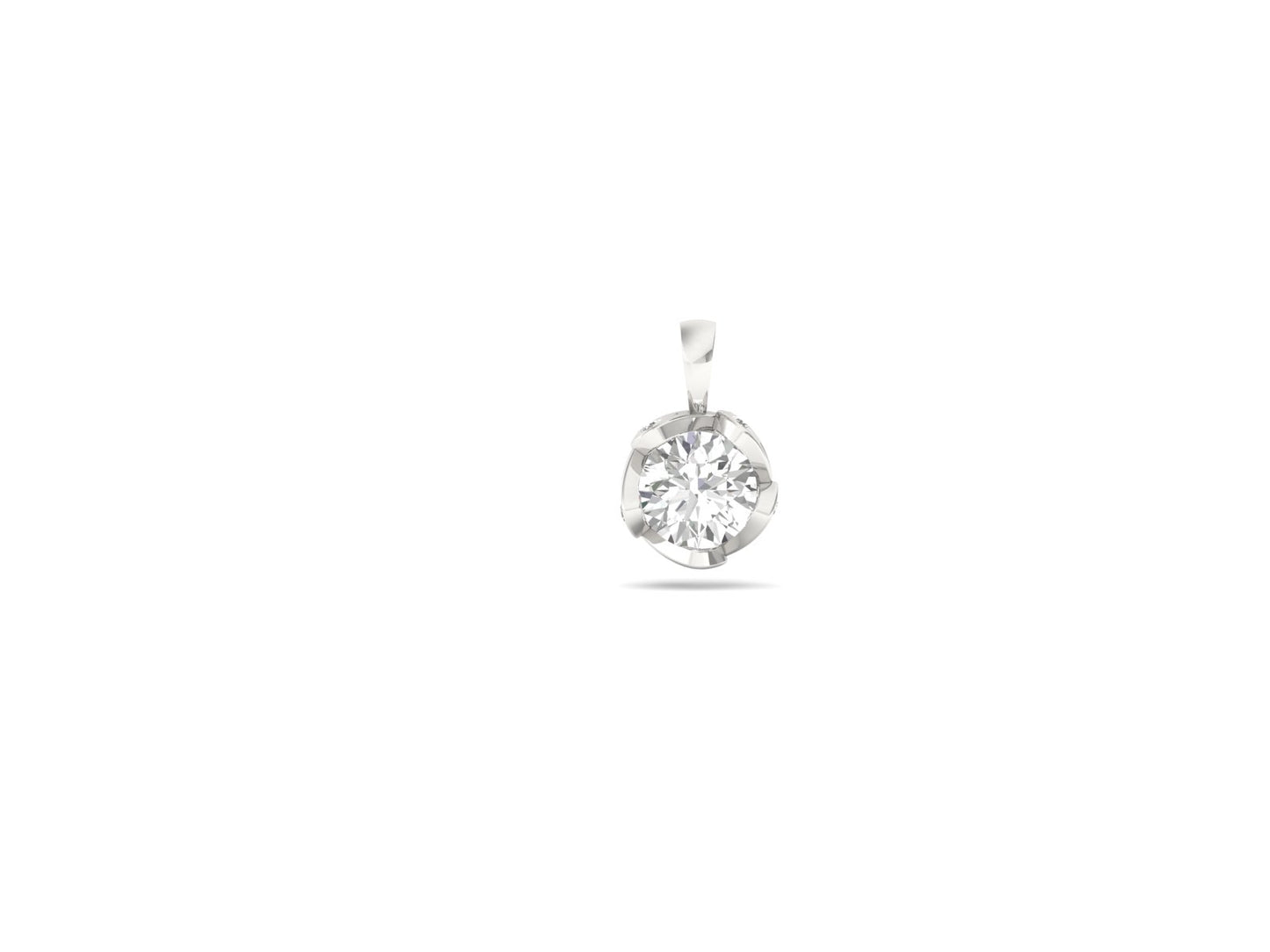 1.0 Carat Cluster Diamond Pendant (without Chain)